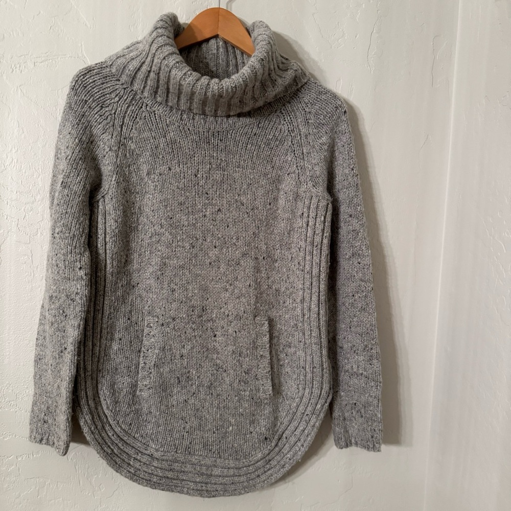 Cynthia Rowley Women's Gray Wool‎ Blend Knit Turtleneck Pull Over Sweater Size M